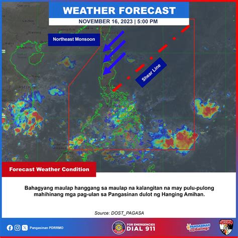 Weather forecast and conditions for Pangasinan .
